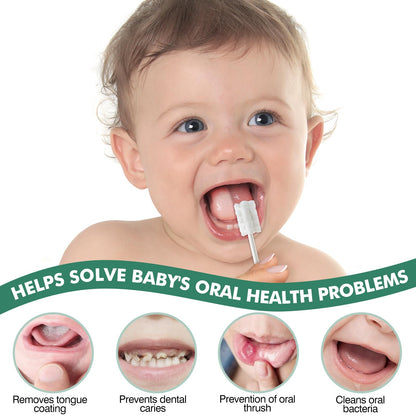 Yruzqne 52-Pcs Baby Tongue Cleaner, Disposable Baby Toothbrush & Infant Oral Cleaner