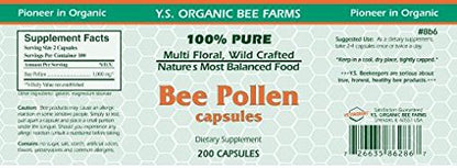 YS BEE FARMS Bee Pollen 550 mg - 200 CT