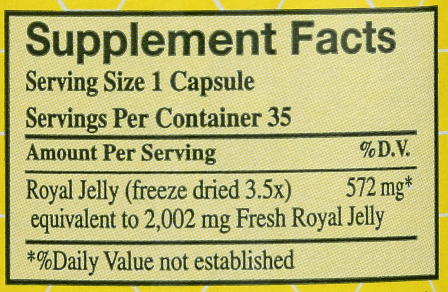 YS BEE Farms Pure Royal Jelly Capsules, 35 CT | 2000 mg per Capsule, Ultra Strength