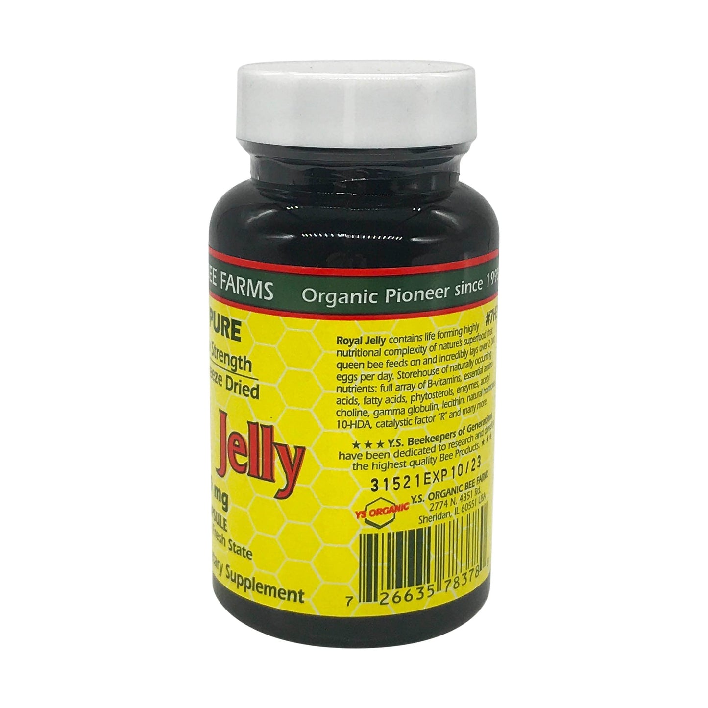YS BEE Farms Pure Royal Jelly Capsules, 35 CT | 2000 mg per Capsule, Ultra Strength