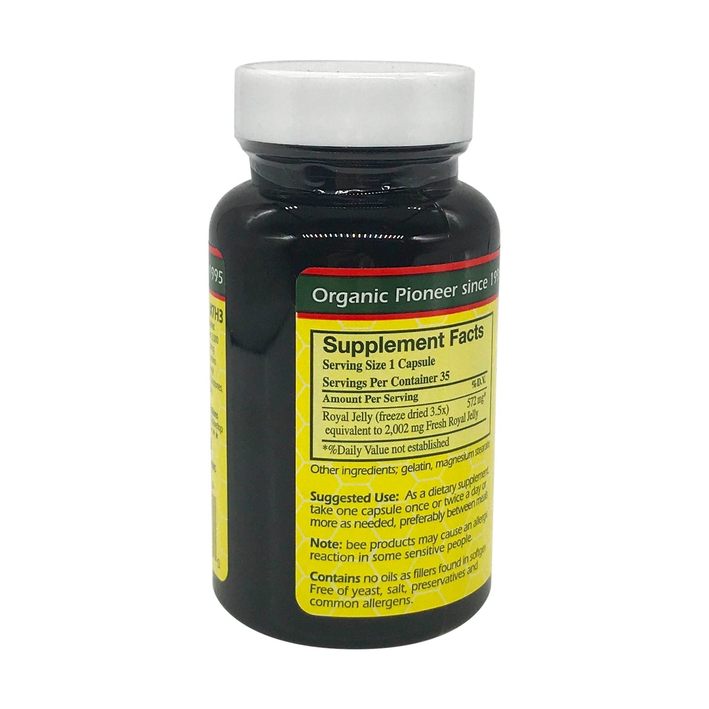 YS BEE Farms Pure Royal Jelly Capsules, 35 CT | 2000 mg per Capsule, Ultra Strength