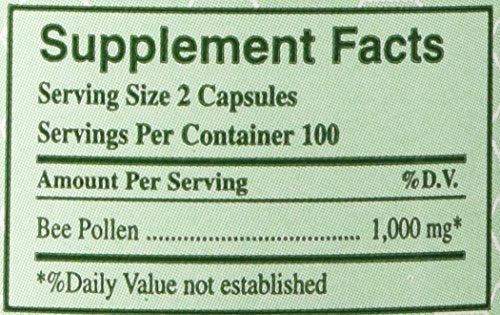 Y.S. ECO Bee Farms 1000mg Pure Bee Pollen – 200 Capsules
