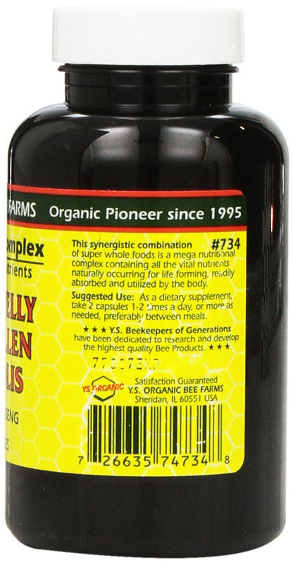Y.S. Eco Bee Farms 3-Pack Royal Jelly, Bee Pollen, Propolis, Korean Ginseng - 90 Capsules