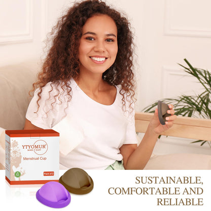 YTYOMUR Reusable Menstrual Disc - Large Size, Pack of 2 | Leakproof & Comfortable