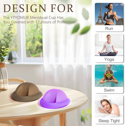 YTYOMUR Reusable Menstrual Disc - Large Size, Pack of 2 | Leakproof & Comfortable