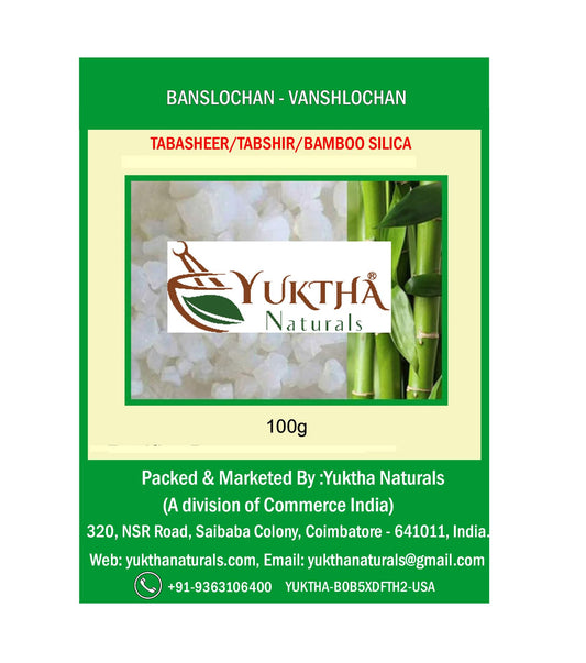 Yuktha Naturals Banslochan | Vanshlochan | Tabasheer | Tabashir Bamboo Silica - 100g BritishVita | Premium UK Vitamins & Wellness Supplements