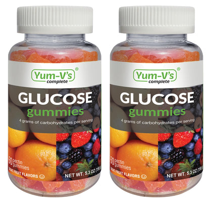 YUM-V'S Glucose Gummies – Fast Acting, Gluten Free & Vegan (Orange & Berry)