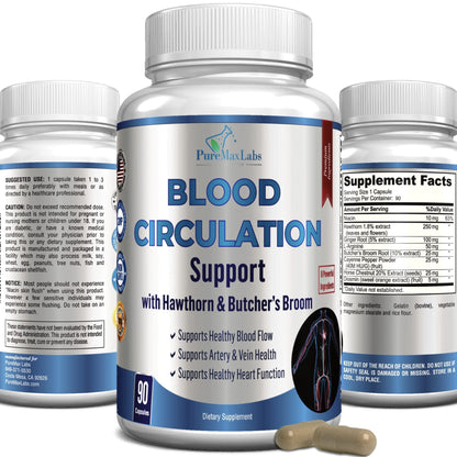 YUMMYVITE Blood Circulation Supplement - Varicose Veins Support - 90 Capsules