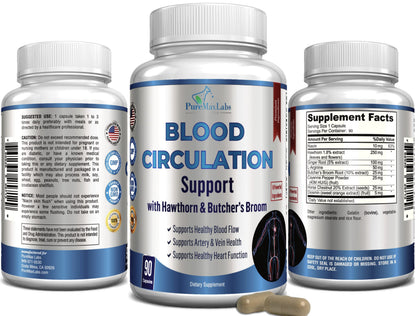 YUMMYVITE Blood Circulation Supplement - Varicose Veins Support - 90 Capsules