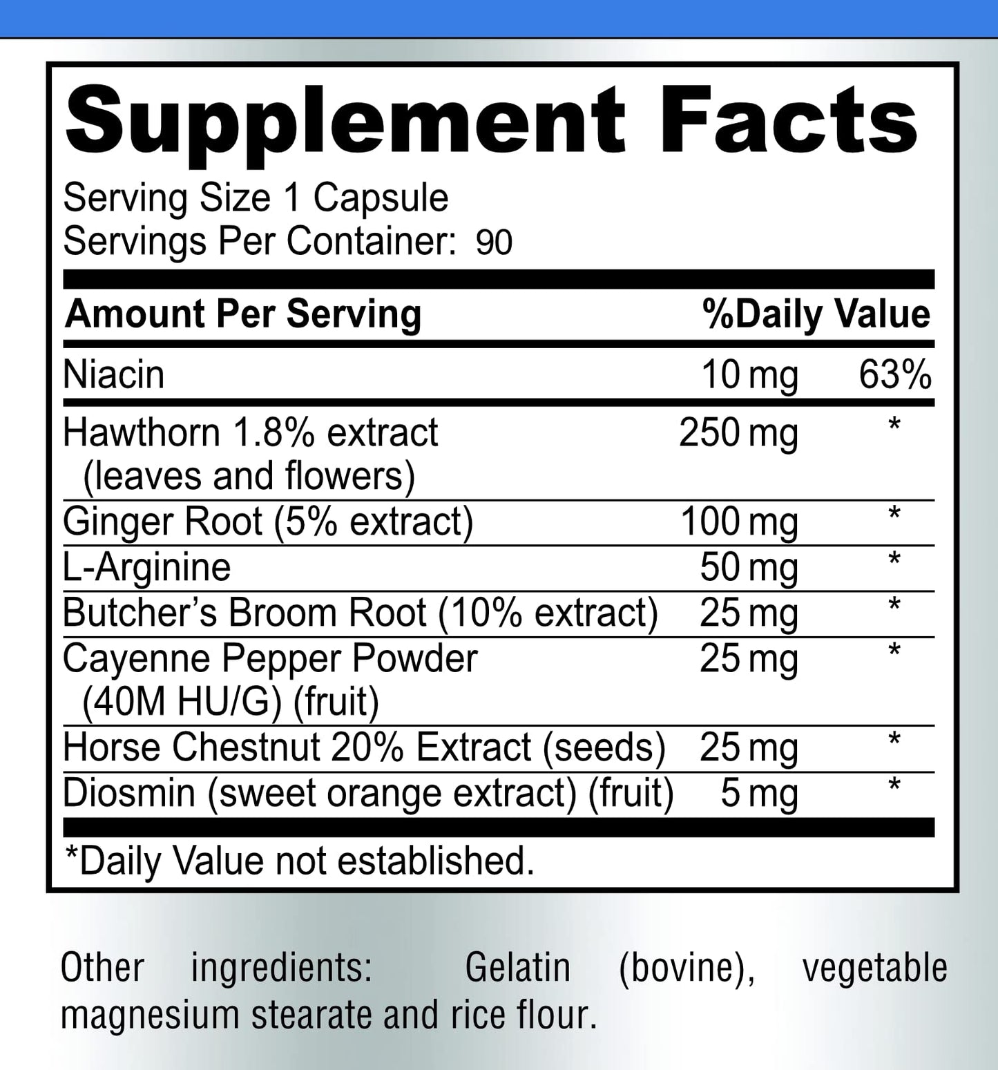 YUMMYVITE Blood Circulation Supplement - Varicose Veins Support - 90 Capsules