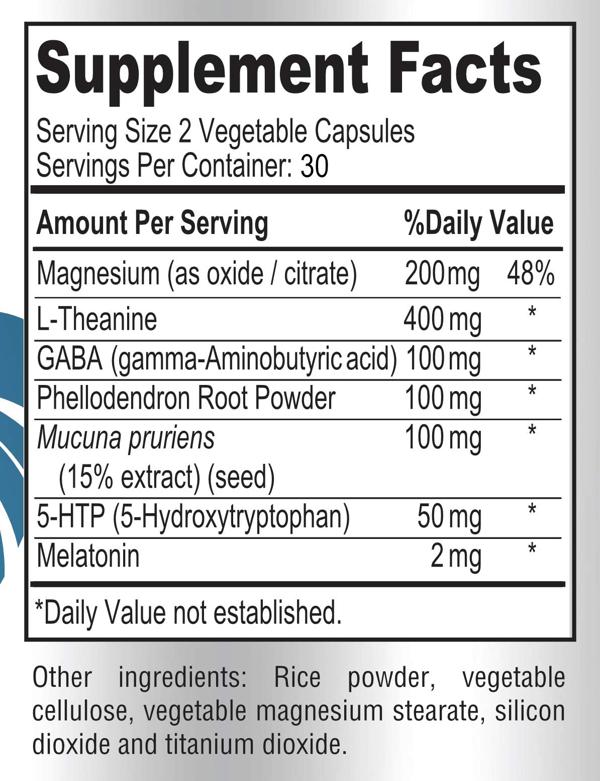 YUMMYVITE Natural Calm Sleep Aid – Magnesium, L-Theanine, Melatonin | 60 Capsules (Pack of 2) Non-GMO