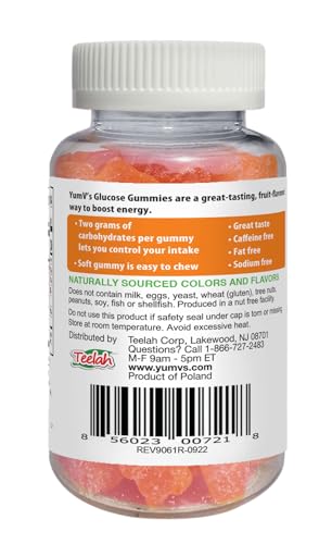YUM-V'S Glucose Gummies – Fast Acting, Gluten Free & Vegan Berry Flavor