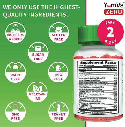 YUM-V'S Multivitamin Gummies - Sugar Free, Keto Friendly Vitamin Gummies (60 Count x 2)