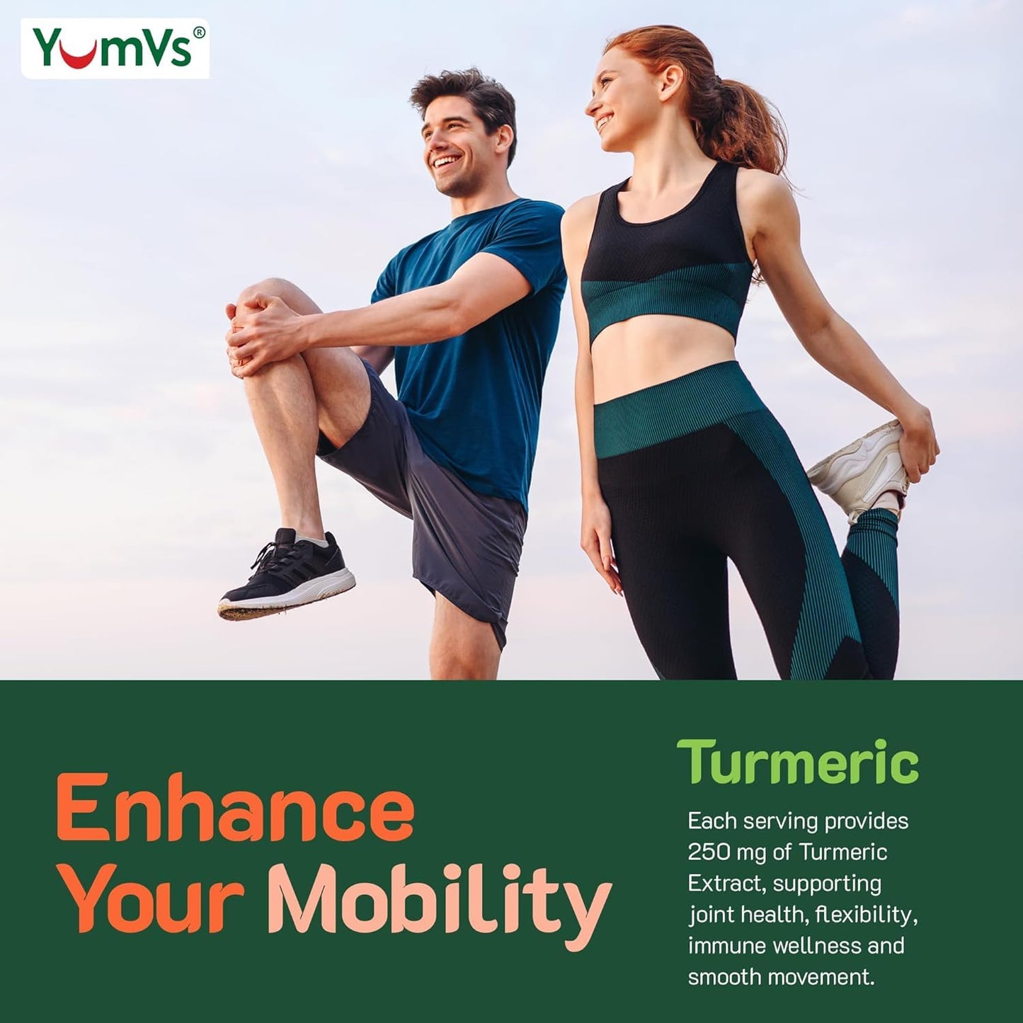 YumV’s Turmeric Gummies with Ginger & Piperine – Peach Flavor, Gluten Free (Vegetarian) – Pack of 2