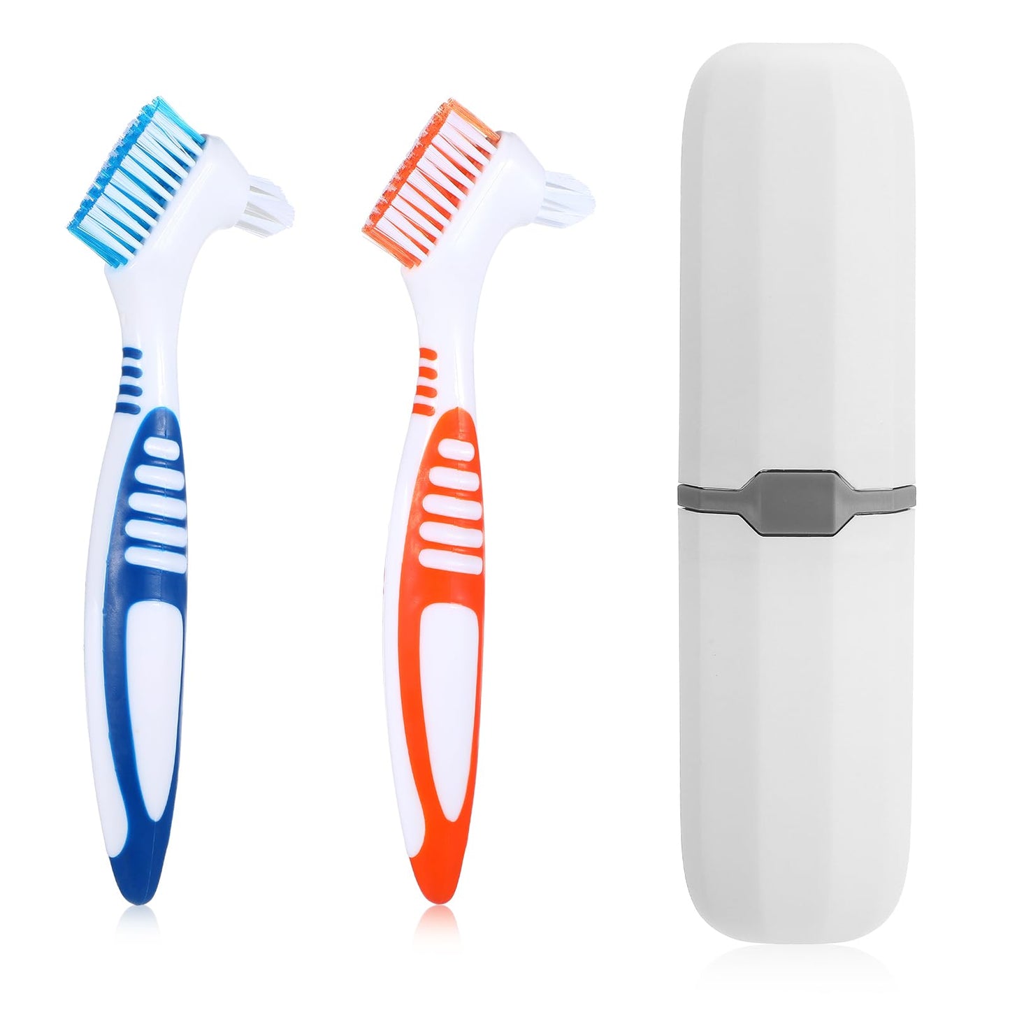 YUXIANLB 2Pcs Denture Cleaning Brush Set - Double-Ended, Soft Bristles