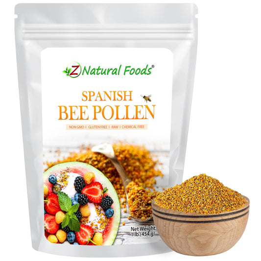 Spanish Bee Pollen Granules – Pure Raw Pollen (1lb) | Z Natural Foods BritishVita | Premium UK Vitamins & Wellness Supplements