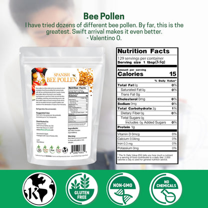 Spanish Bee Pollen Granules – Pure Raw Pollen (1lb) | Z Natural Foods