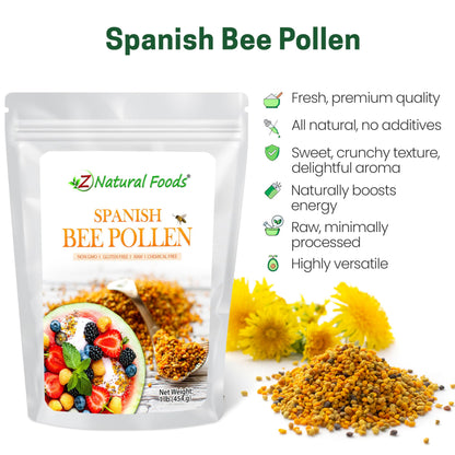 Spanish Bee Pollen Granules – Pure Raw Pollen (1lb) | Z Natural Foods