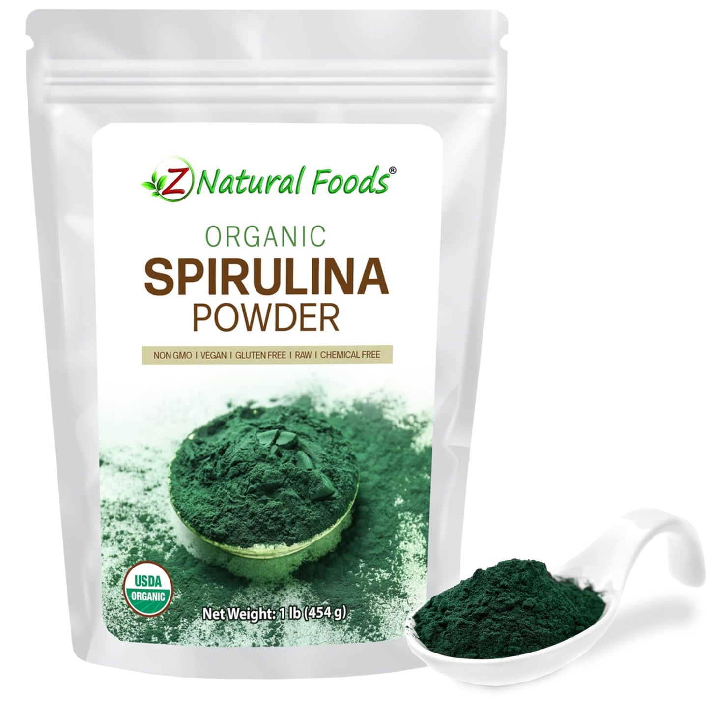 Z Natural Foods Organic Spirulina Powder – 100% Pure, Nutrient-Dense Blue-Green Algae