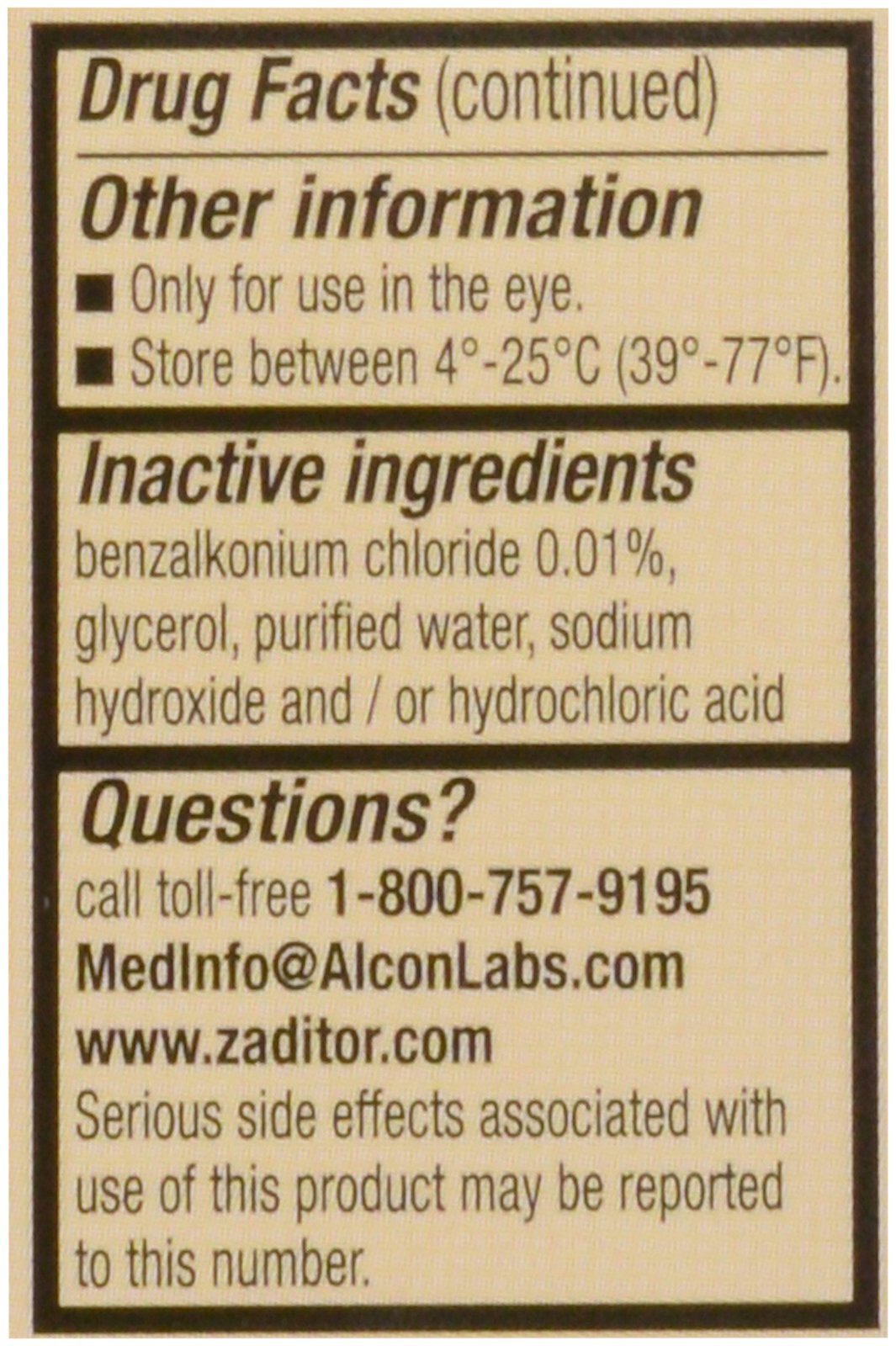 Zaditor Antihistamine Eye Drops, 5 mL — 12-Hour Itch Relief, No Vasoconstrictor