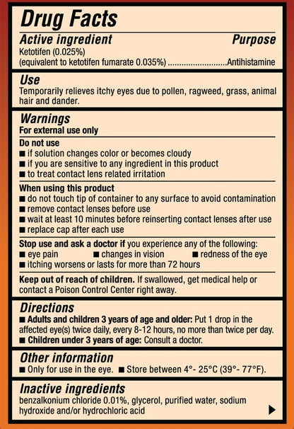 Zaditor Antihistamine Eye Drops Twin Pack – 12-Hour Relief | Alcon