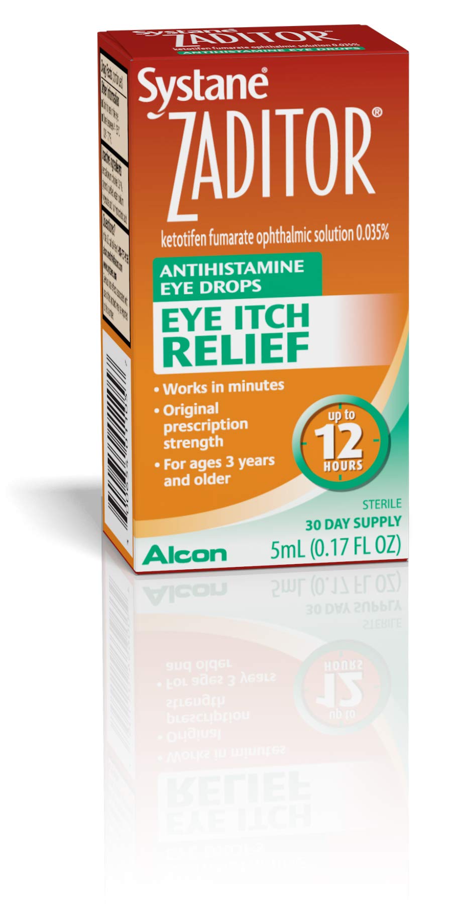 Zaditor Antihistamine Eye Drops, 5 mL — 12-Hour Itch Relief, No Vasoconstrictor