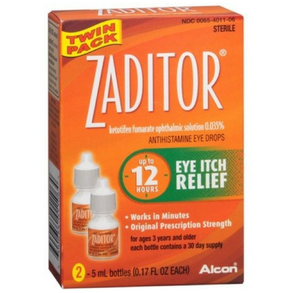 Zaditor Antihistamine Eye Drops Twin Pack 0.34 fl oz – Fast Itch Relief