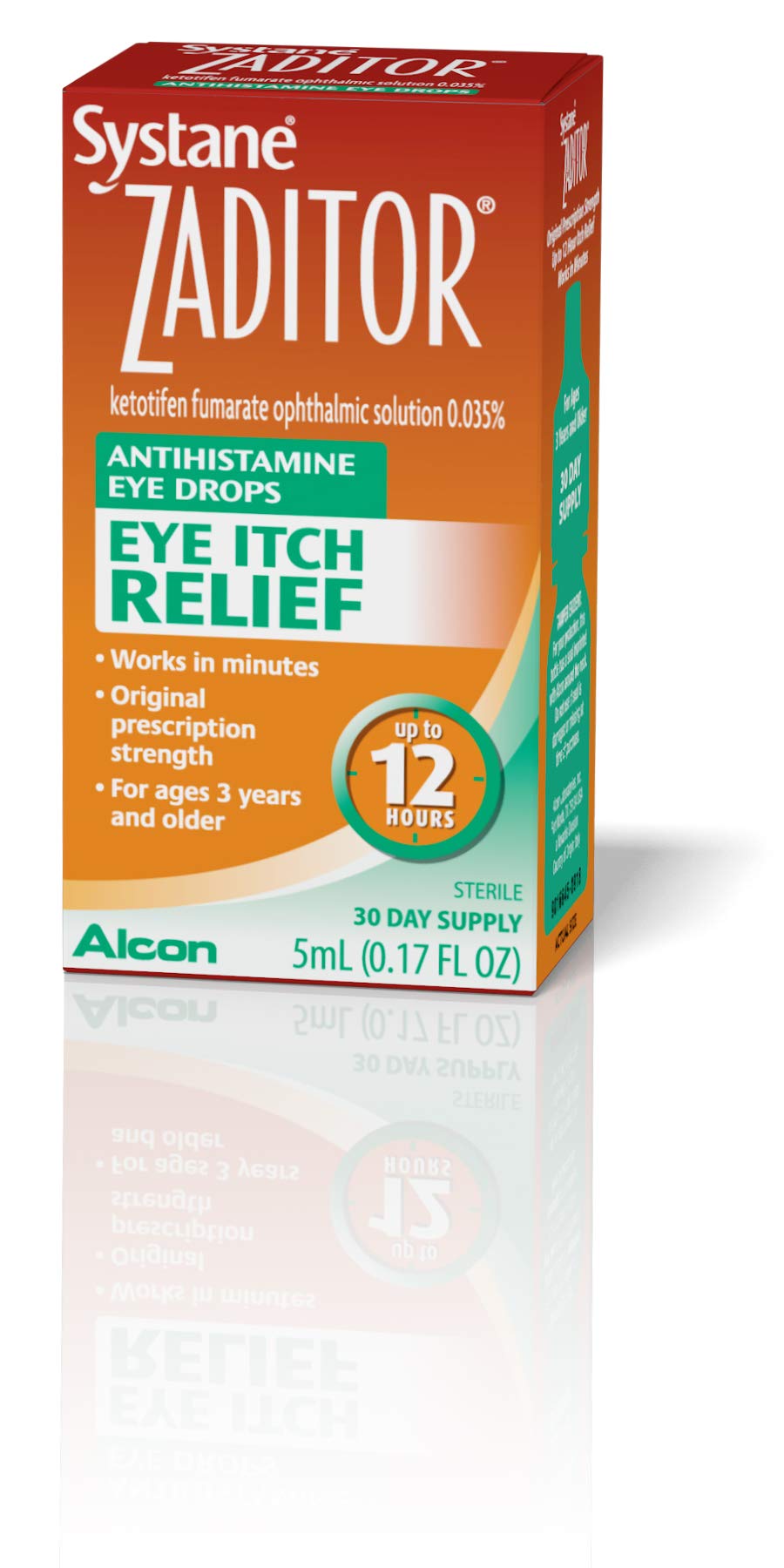 Zaditor Antihistamine Eye Drops, 5 mL — 12-Hour Itch Relief, No Vasoconstrictor