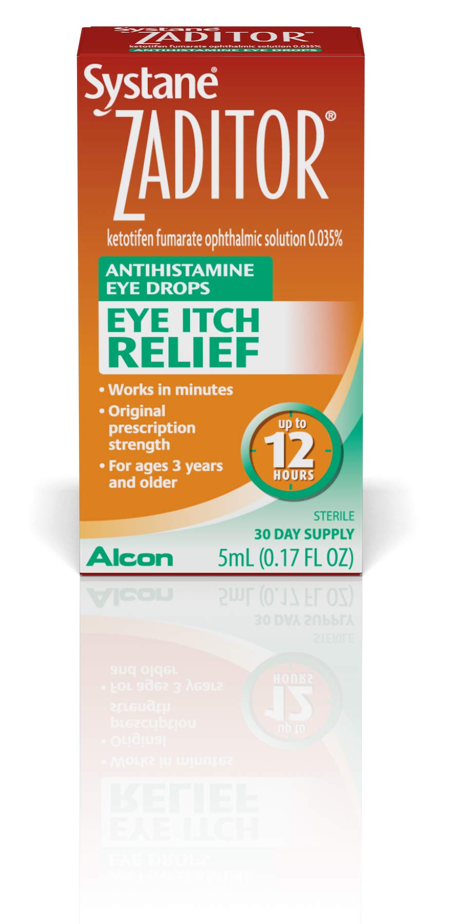 Zaditor Antihistamine Eye Drops, 5 mL — 12-Hour Itch Relief, No Vasoconstrictor