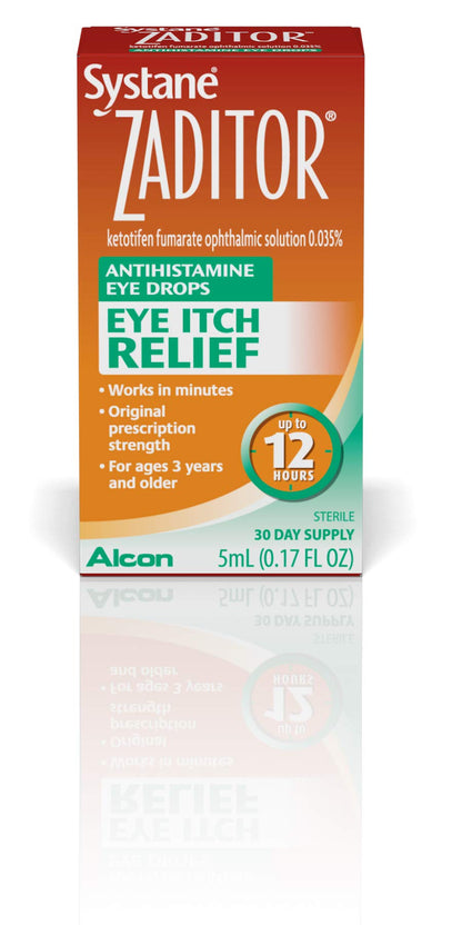 Zaditor Antihistamine Eye Drops, 5 mL — 12-Hour Itch Relief, No Vasoconstrictor