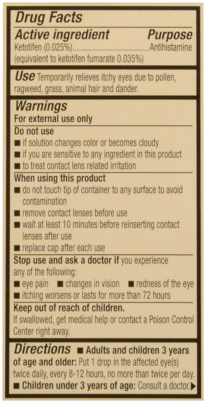 Zaditor Antihistamine Eye Drops, 5 mL — 12-Hour Itch Relief, No Vasoconstrictor