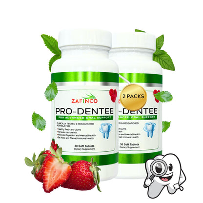 ZAFINCO-PRODENTEE Teeth & Gums Health – 3.5B CFU Probiotics, Mint Flavored Chewables, 30 Count, Made in USA