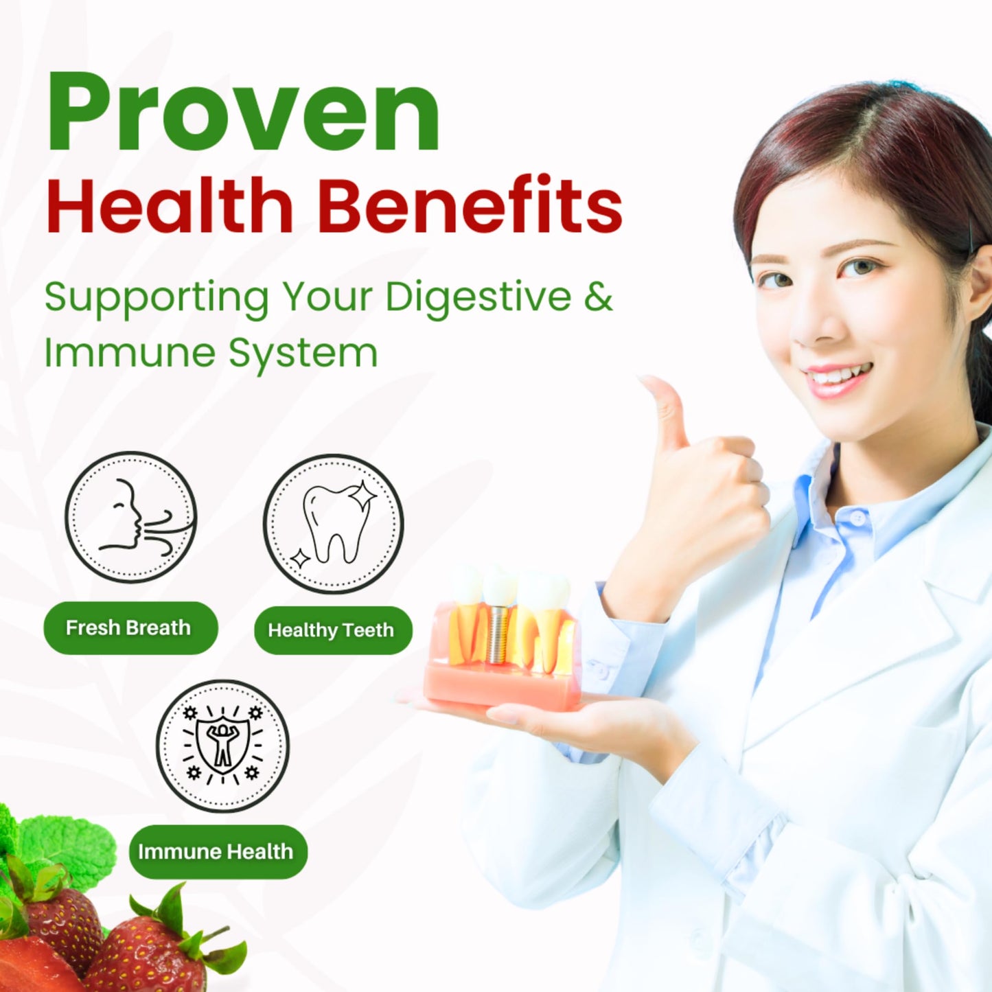 ZAFiNCO-PRODENTEE Teeth & Gums Health – 3.5B CFU Probiotics Mint Chewables (30 Count) – Made in USA