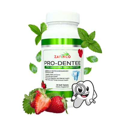 ZAFiNCO-PRODENTEE Teeth & Gums Health – 3.5B CFU Probiotics Mint Chewables (30 Count) – Made in USA