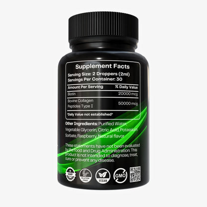 ZAFiNCO 30000 mcg Biotin Hair Skin Nails – High Potency, Hyaluronic Acid | 60 Capsules | Made in USA