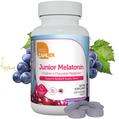 Zahler 1mg Children's Melatonin for Kids — Sleep Support for Ages 4+ | Grape Flavor, Non-GMO, Kosher