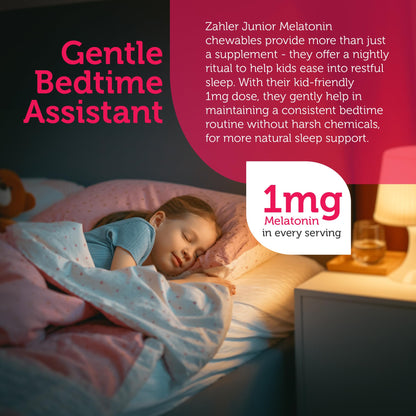 Zahler 1mg Kids Melatonin – Sleep Support for Ages 4+ | Grape Flavor, Kosher, Non-GMO (60 ct)