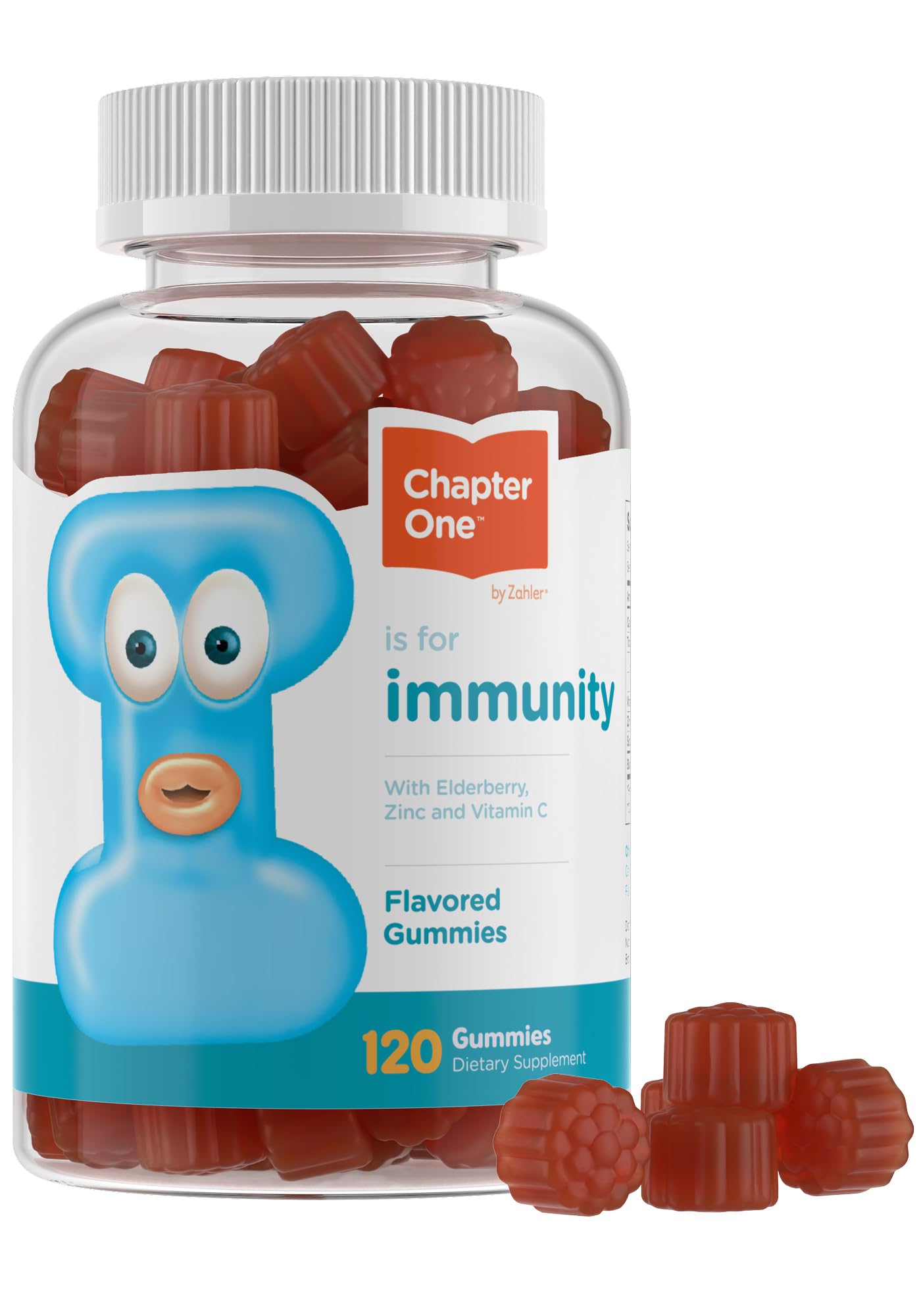 Zahler Chapter One Immune Support Gummies for Kids – Zinc & Black Elderberry, Kosher, Made in USA (120 Gummies)
