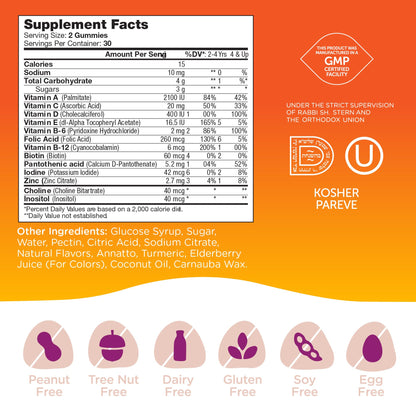 Zahler Chapter One Kids Multivitamin Gummy - 60 Count, 13 Vitamins, Kosher