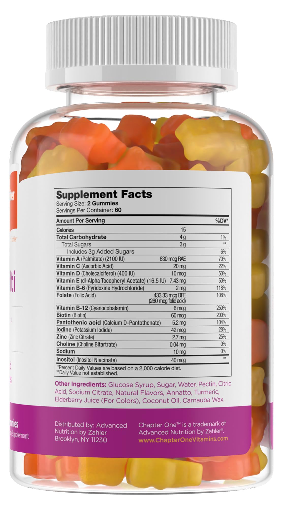 Zahler Chapter One M is for Multi Kids Multivitamin Gummies | 120 Count | Kosher