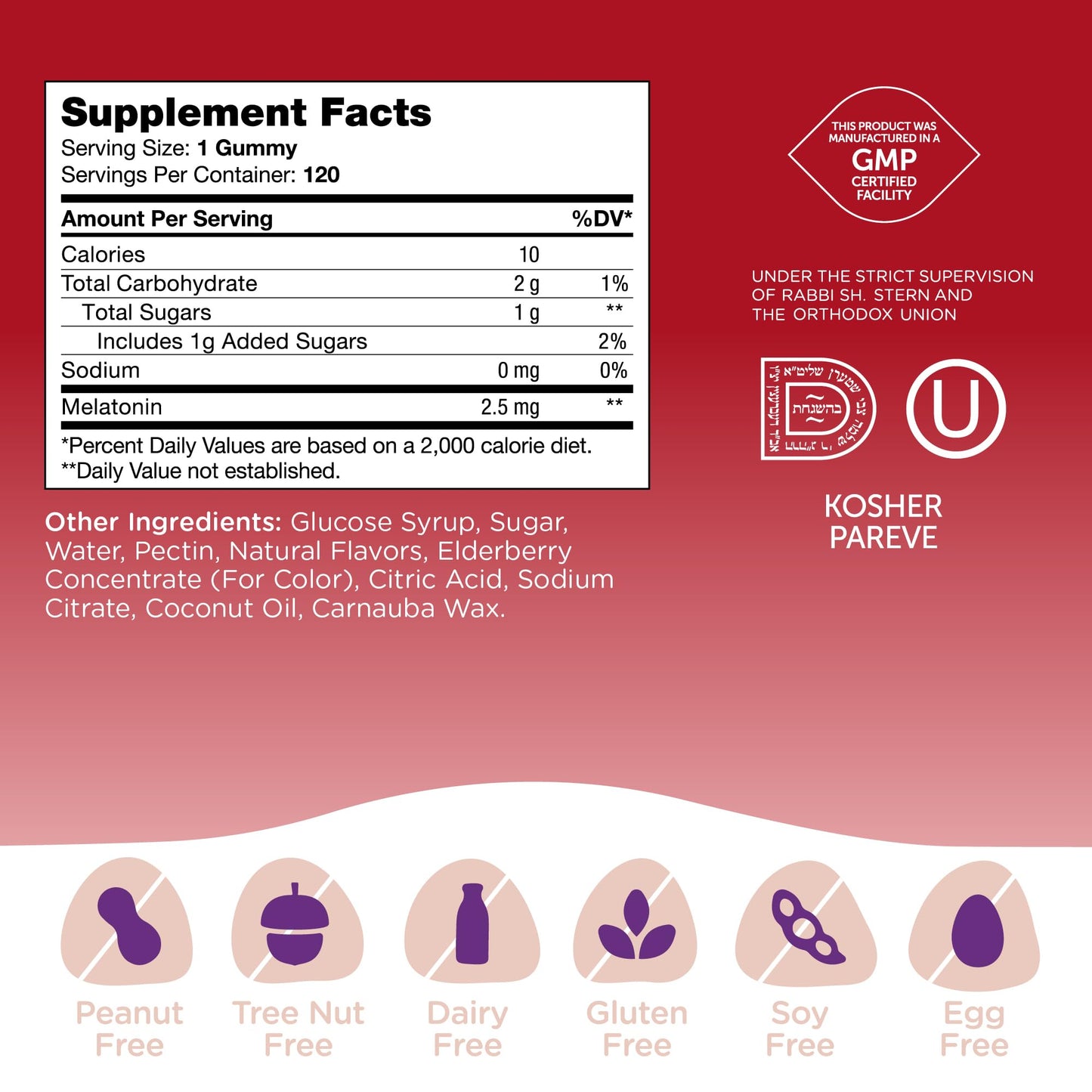 Zahler Chapter One Sleep Melatonin Gummies - 120 Count - 2.5 mg - Kosher, Natural Sleep Support