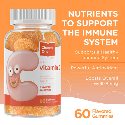 Zahler Chapter One Vitamin C Gummies 125 mg – Kosher (60 Count) for Adults & Kids