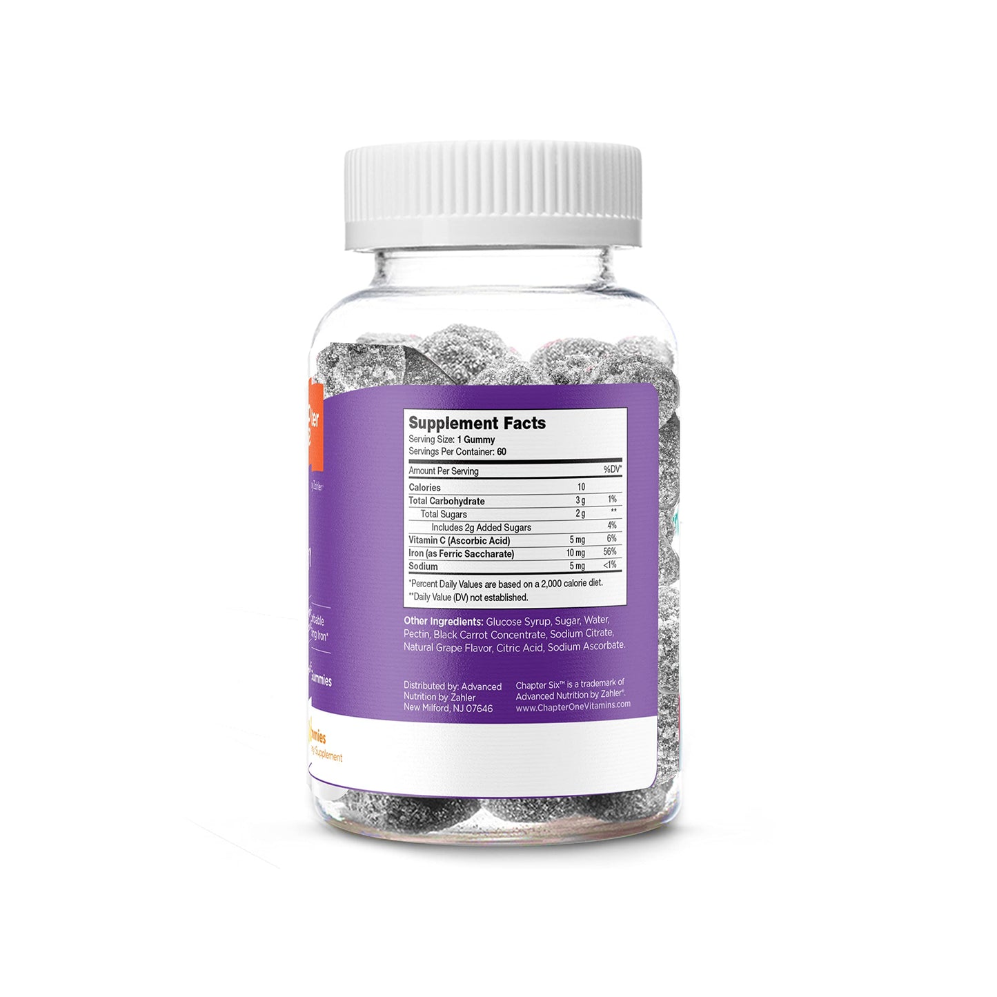 Zahler Chapter Six Iron Gummies – Iron Supplement with Vitamin C for Adults, 60 Flavored Gummies (10 mg) | Kosher Pareve