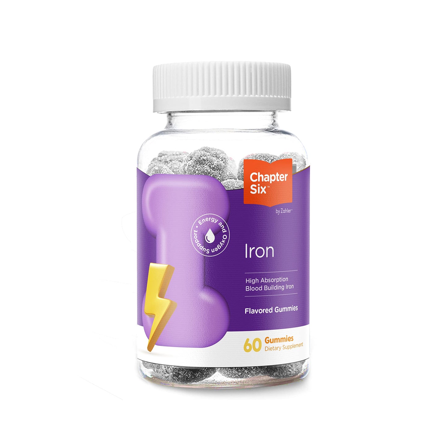 Zahler Chapter Six Iron Gummies – Iron Supplement with Vitamin C for Adults, 60 Flavored Gummies (10 mg) | Kosher Pareve