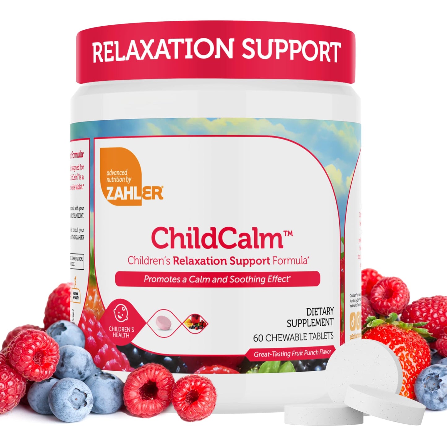 Zahler ChildCalm Kids Chewable Magnesium – Kosher, Fruit Punch