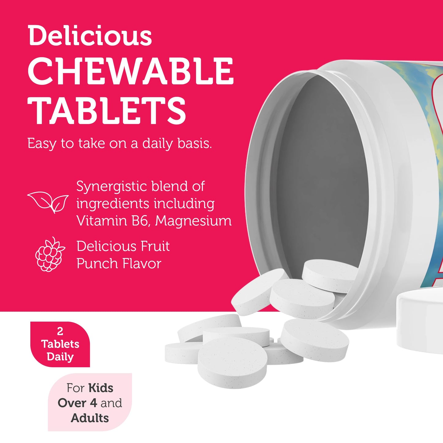 Zahler ChildCalm: Kosher Magnesium Chewables for Kids – Natural Calm & Mood Support