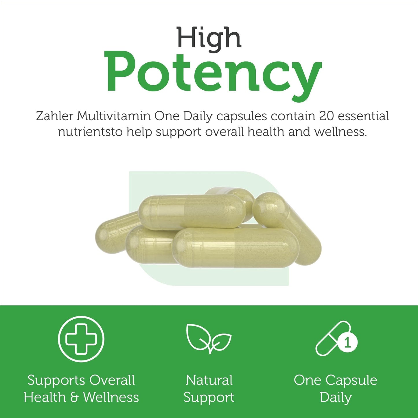 Zahler One Daily Vegan Multivitamin for Women & Men - 60 Count | Kosher, Gluten Free, Non-GMO
