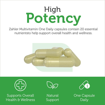Zahler One Daily Vegan Multivitamin for Women & Men - 60 Count | Kosher, Gluten Free, Non-GMO
