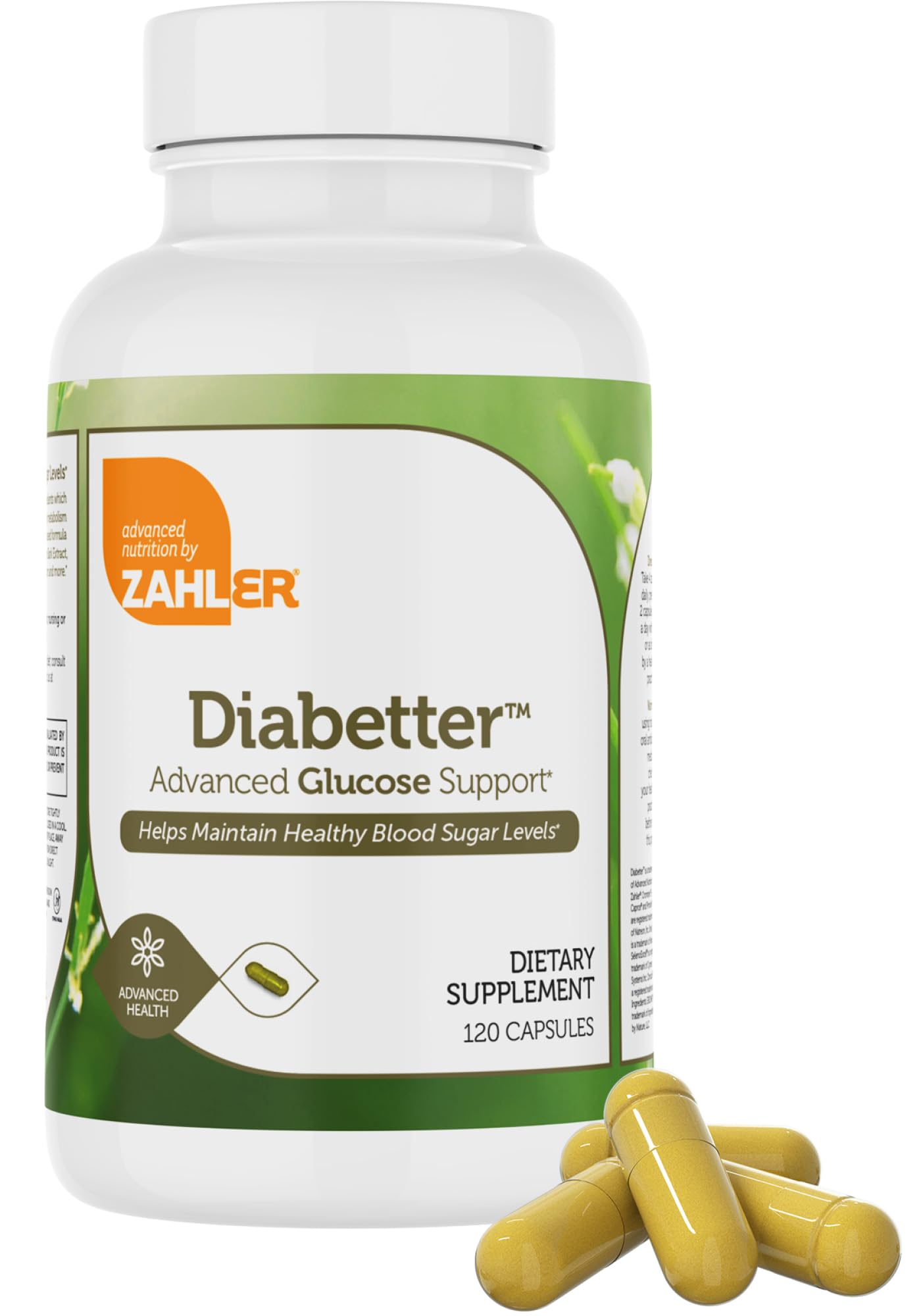 Zahler Diabetter: Advanced Glucose Support with Cinnamon | 180 Capsules | Kosher