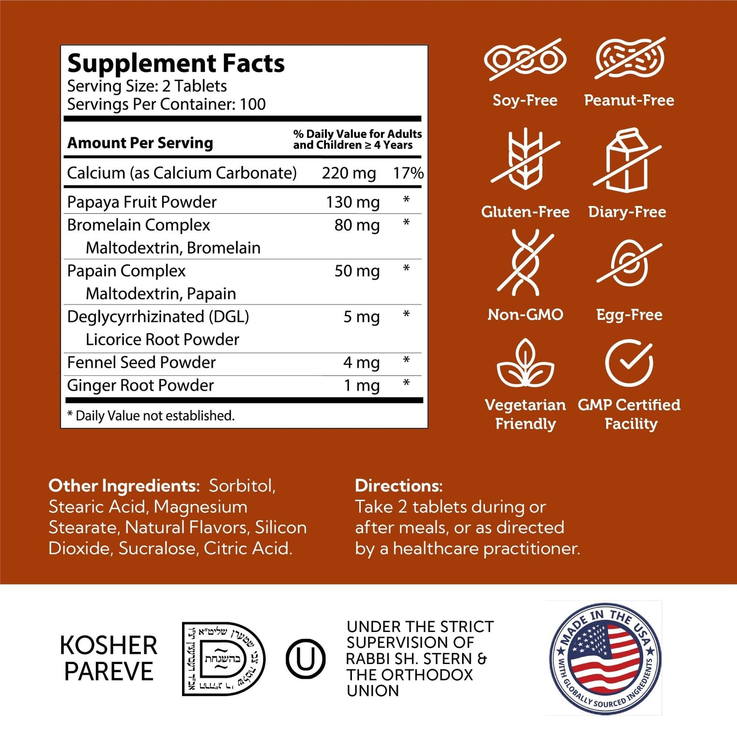 Zahler AfterMeals Digestive Enzymes - Chewable Fruit-Based Enzymes - Kosher & Gluten Free - Made in USA